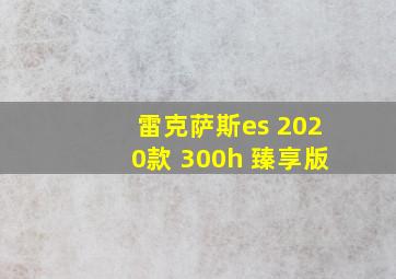 雷克萨斯es 2020款 300h 臻享版